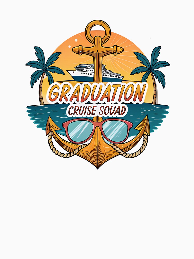 Colorful Graduation Cruise Squad Vacation by Suzy Perez Art