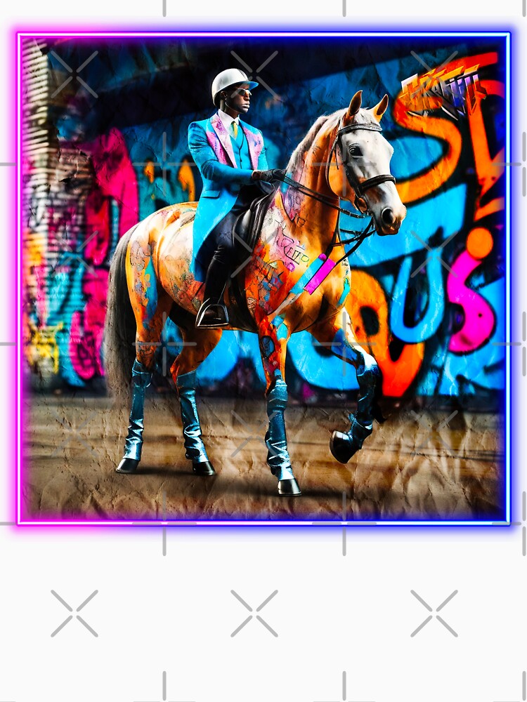 Graffiti style Horse and rider by Drone-tees