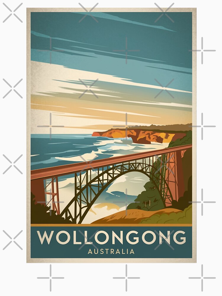 Wollongong Vintage Travel Poster by TravelerRat