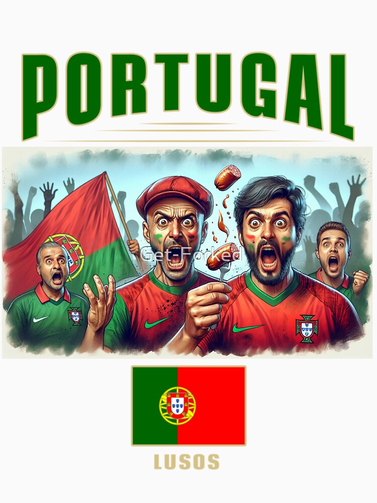 Portuguese Fans Euro24, sausage on a Fork. Portugal by Get-Forked