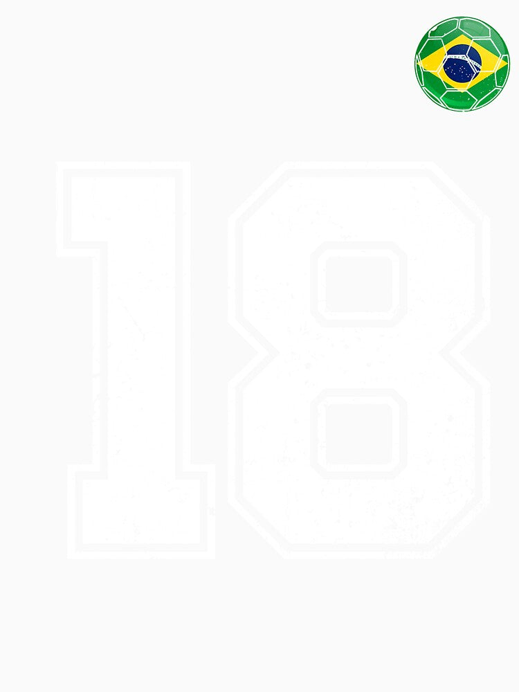 Number 18 Brazil Futbol Football Brazilian soccer Flag Jersey by RoyesButler