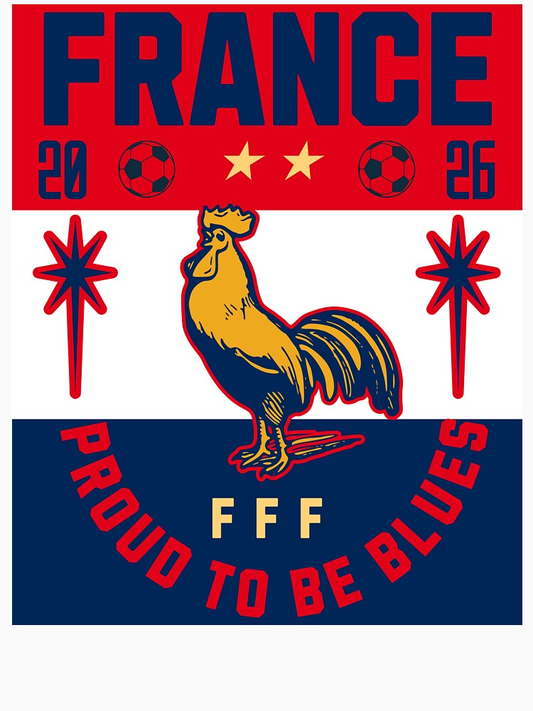 France Football 2026 Vintage Rooster Soccer Fan Design by Abaseen