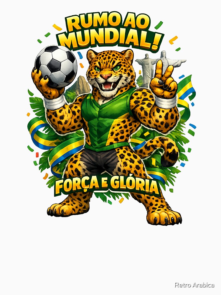 Brazil World Cup 2026 Jaguar Fan Art by Retro Arabica