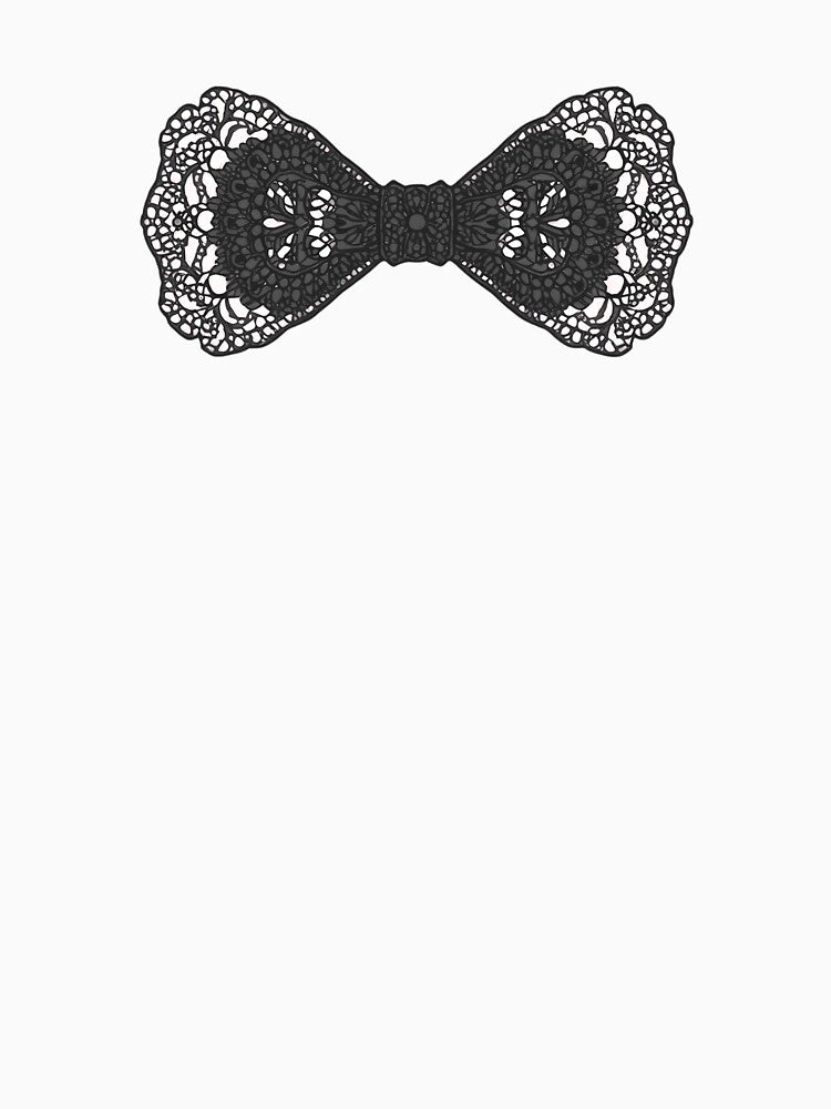 Black floral lace bow by uunaa