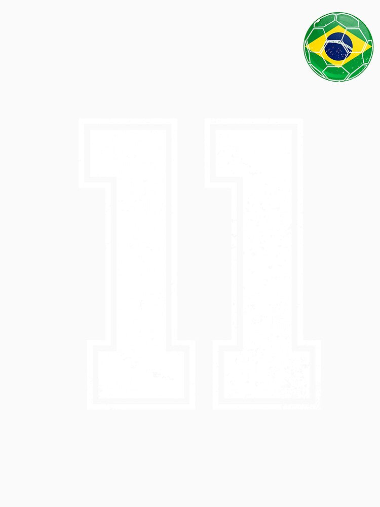 Number 11 Brazil Futbol Football Brazilian soccer Flag Jersey by RoyesButler