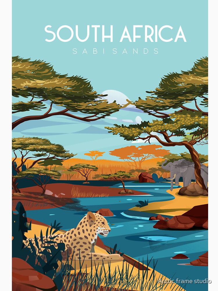 south africa sabi sands poster by Arctic frame studio