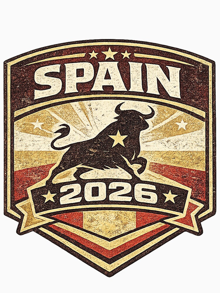 Spain 2026 Vintage Bull Football Retro T-Shirt by ArthUpscale