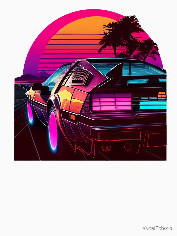 Retro Synthwave Delorean by VocalEchoes
