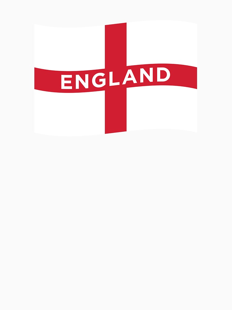 England Wave Flag With Text (On Blue) by STUDIO-72