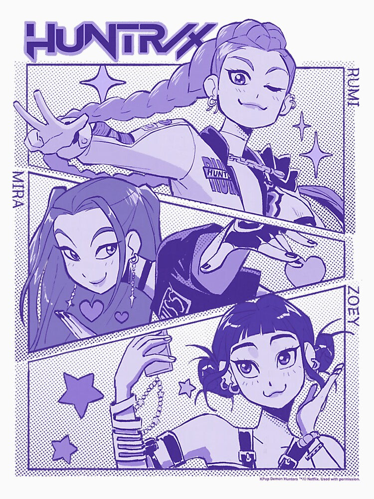Kpop Demon Hunters Huntrix Cute Manhwa Panels by AmareAlfr