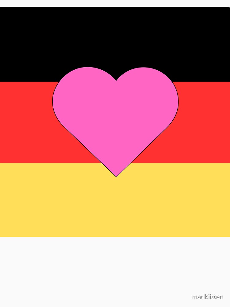 Pink heart on German flag by madkiitten