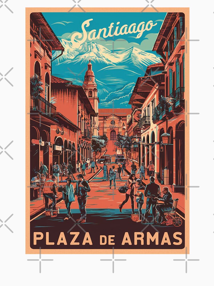 Santiago Vintage Travel Poster by TravelerRat