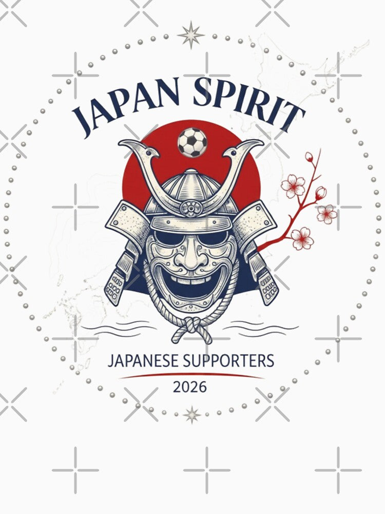 Japan Spirit Samurai Football Supporters 2026 Shirt | Japanese Soccer Fan Graphic Tee by Inner Flame Studio