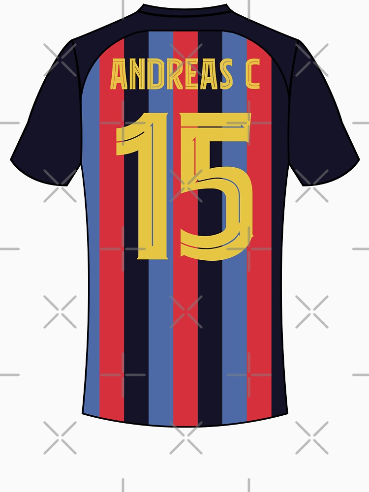 Andreas Christensen Barcelona football jersey number 15 by Justtrendytees