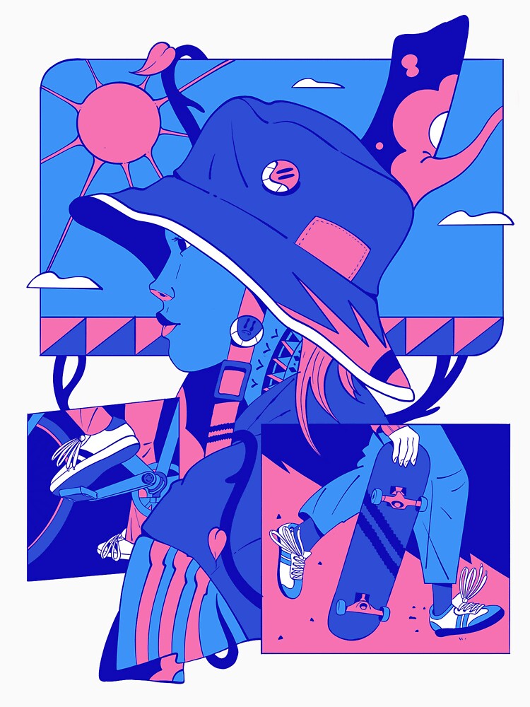 Skateboarding and Fashion Addict by iCloudArtShop