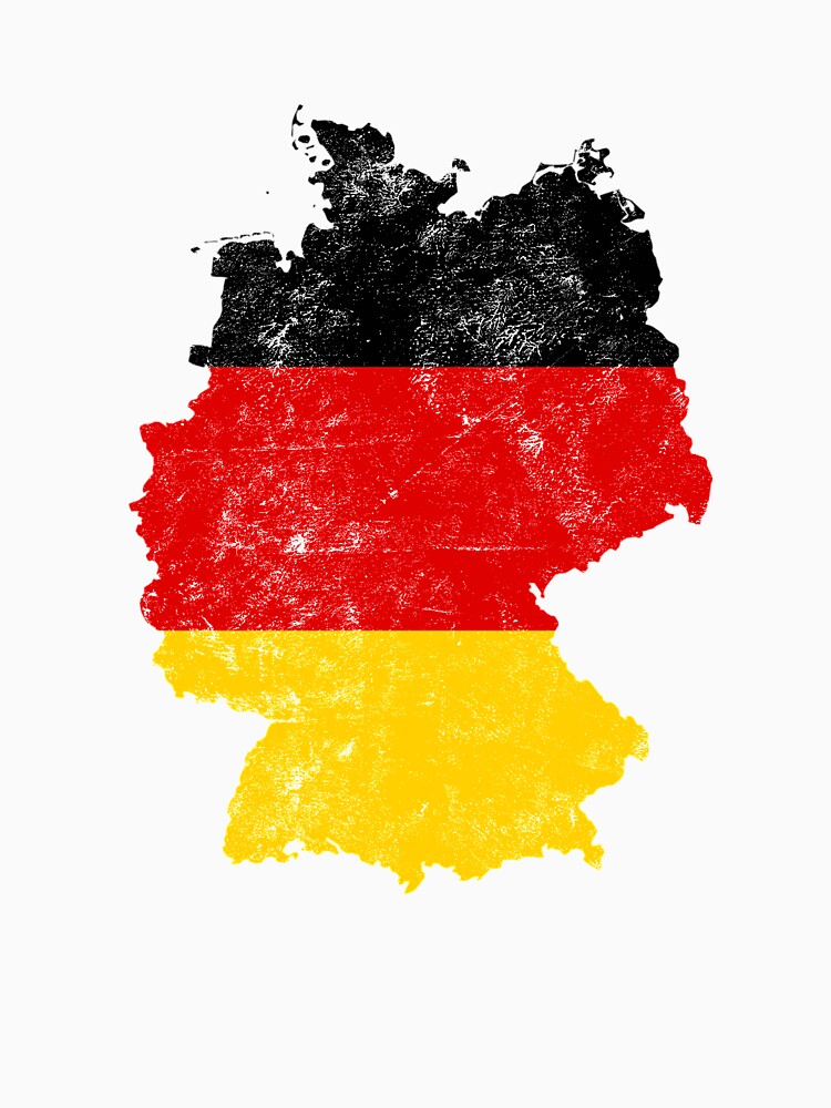 Germany Flag Map tshirt distressed vintage by farhanhafeez