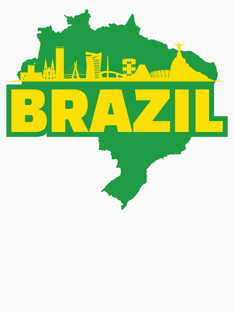 Brazil Map and Skyline by UNK-Fatigues