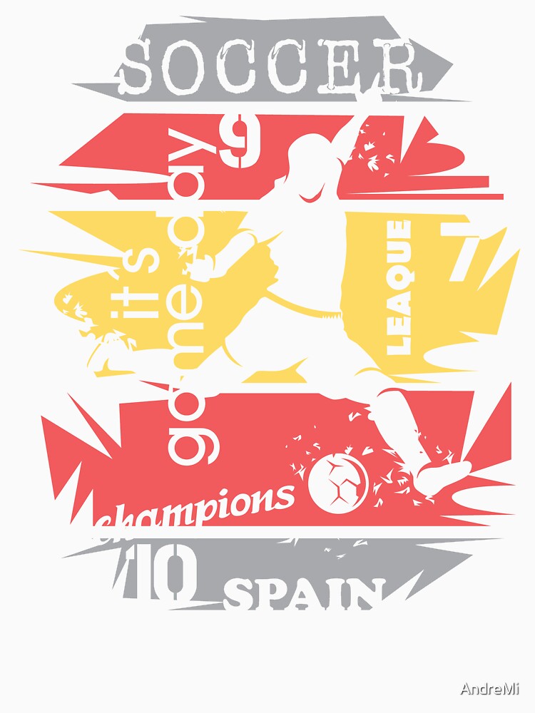 Gift Idea Design Football Spain Goal Shot Ball Explosion Fan Illustration by AndreMi