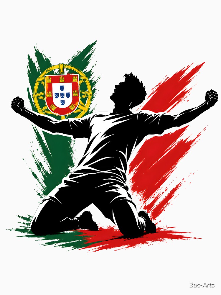 Portuguese Football Colors Classic Shirt | Red Green Soccer Pride Tee | Portugal Fan Gift Idea by 3ac-Arts