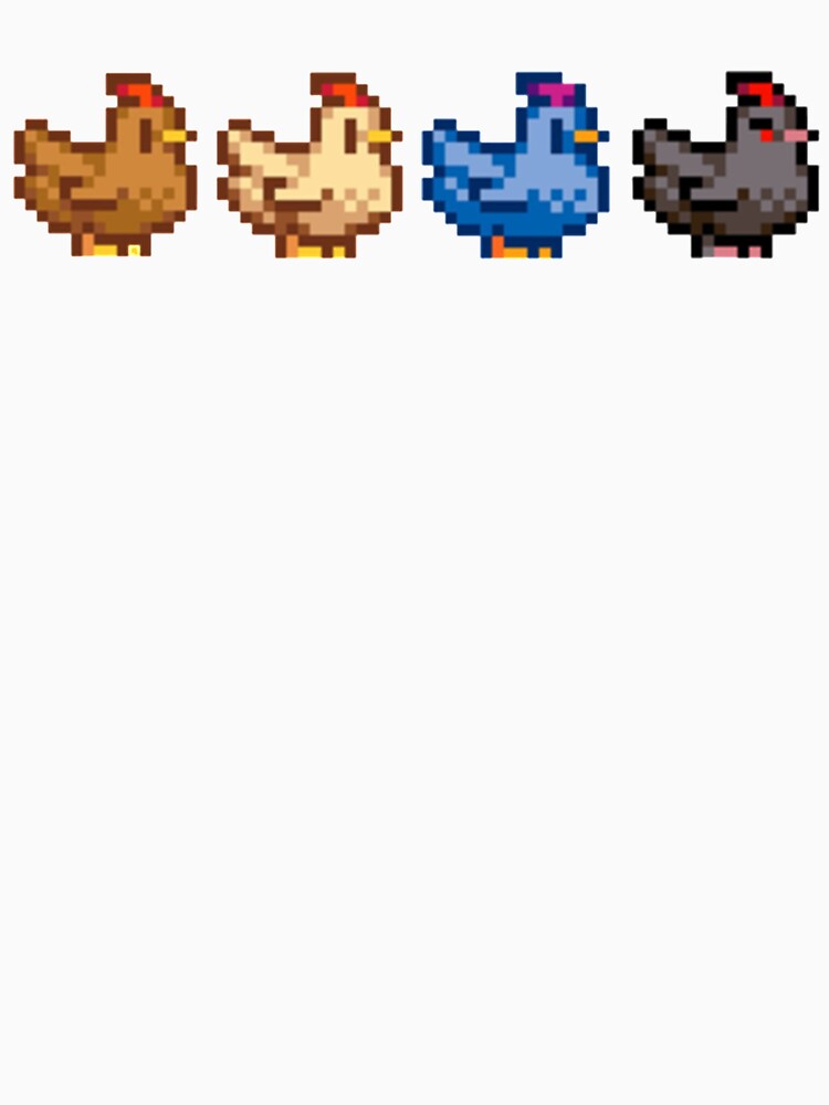 4 Chickens Stardew Valley by boozyprintz