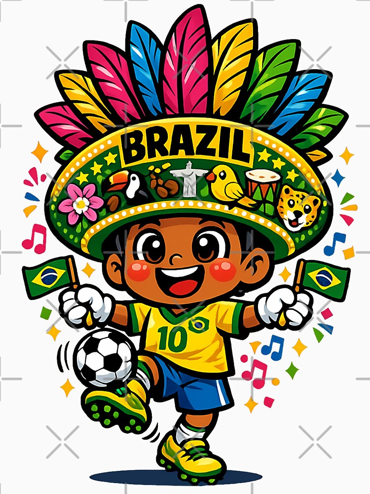 Brazil Football Soccer Mascot | Carnival football tournament Fan Art 2026 by Youngkev-arts