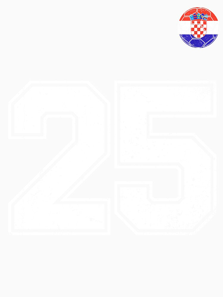 Croatia Soccer Number 25 Vintage Sports Fan by KristenosNehk