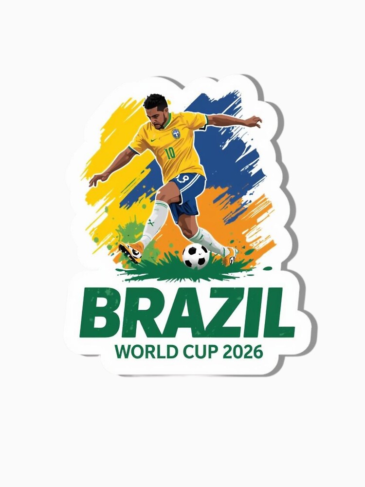 Brazil World Cup 2026 Soccer Player Flag Sticker by PACS0011
