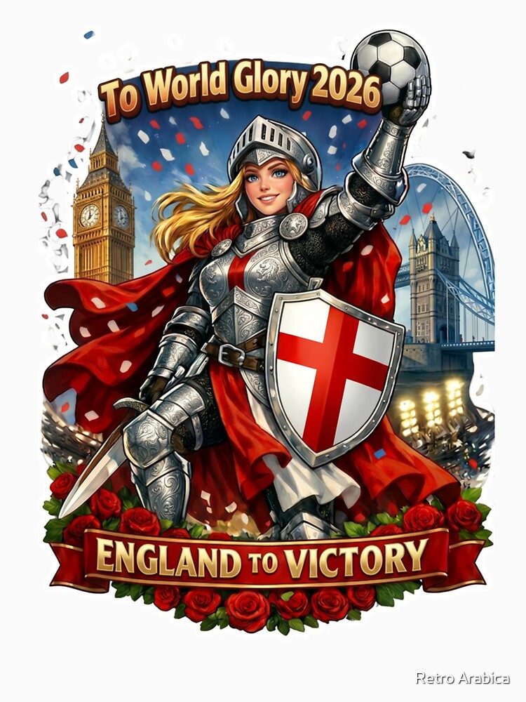 England Football Knight Victory 2026 by Retro Arabica