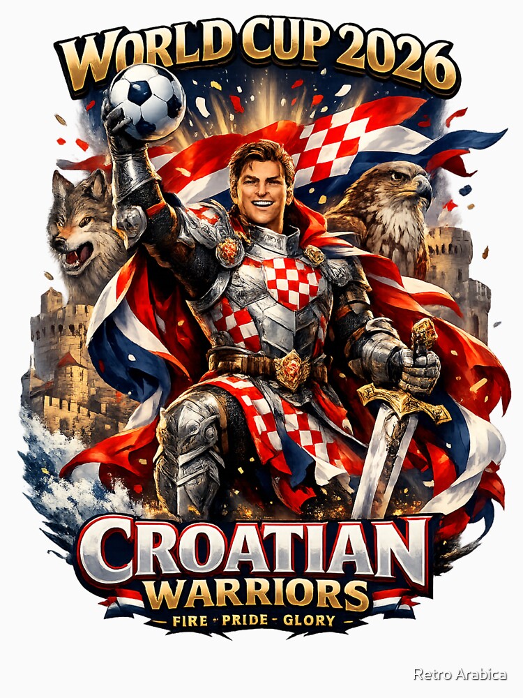 Croatian Warriors World Cup 2026 by Retro Arabica