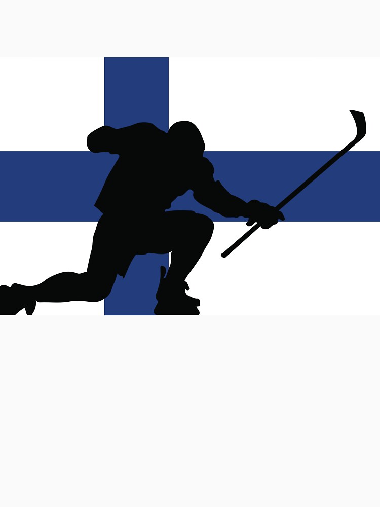 Finland Ice Hockey Silhouette Celebration by CanvasTee