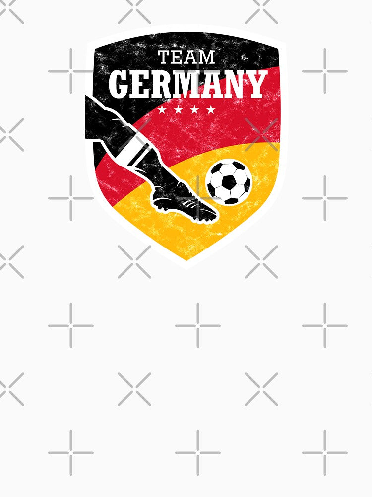 TEAM GERMANY FOOTBALL EMBLEM USED LOOK BLACK RED YELLOW BY SUBGIRL by SUBGIRL
