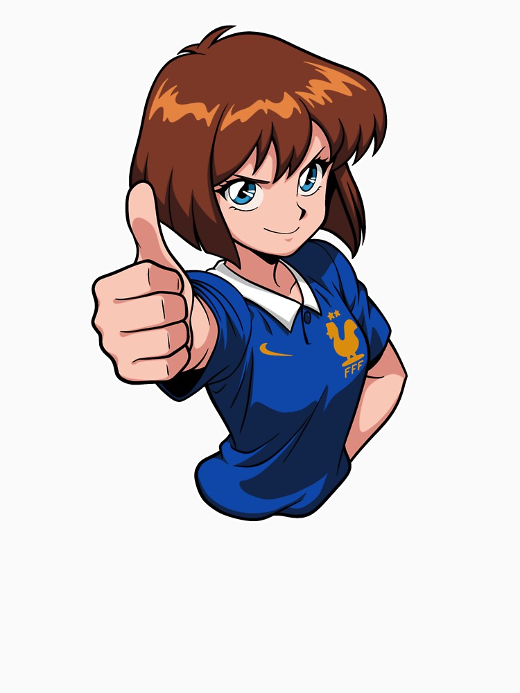 France Football Fan Anime Girl by MainColle