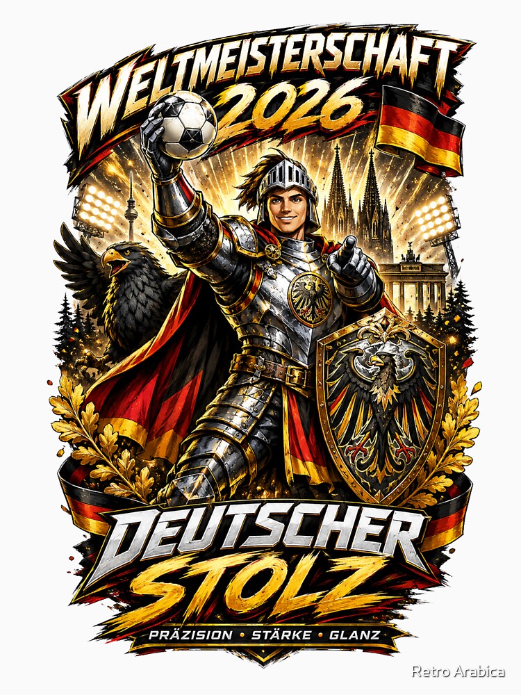German World Cup 2026 Knight Fan Art by Retro Arabica