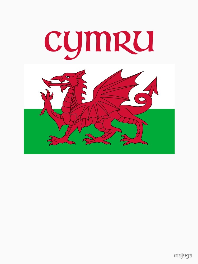 Wales Dragon Flag Welsh Retro Cymru Medieval by majuga