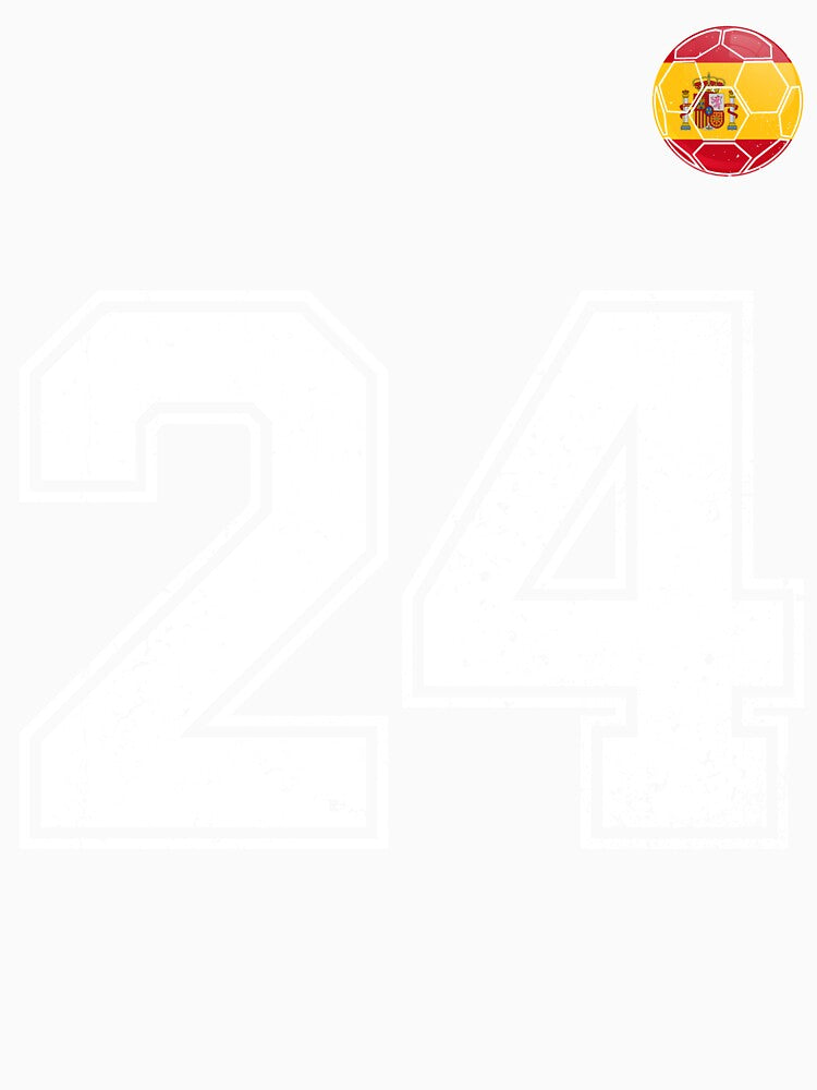 Spain Soccer Number 24 Vintage Sports Fan by KristenosNehk