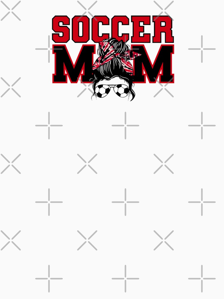 Soccer Mom Red/Black Messy Bun by ItsaMomThingLLC