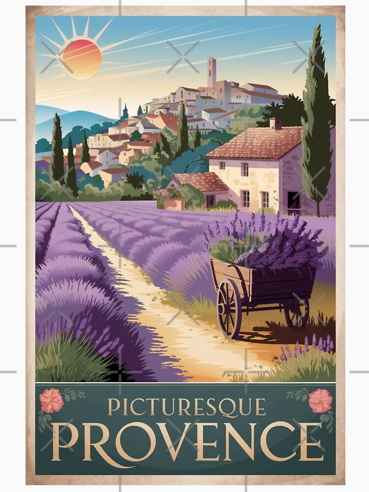 Provence Vintage Travel Poster by TravelerRat