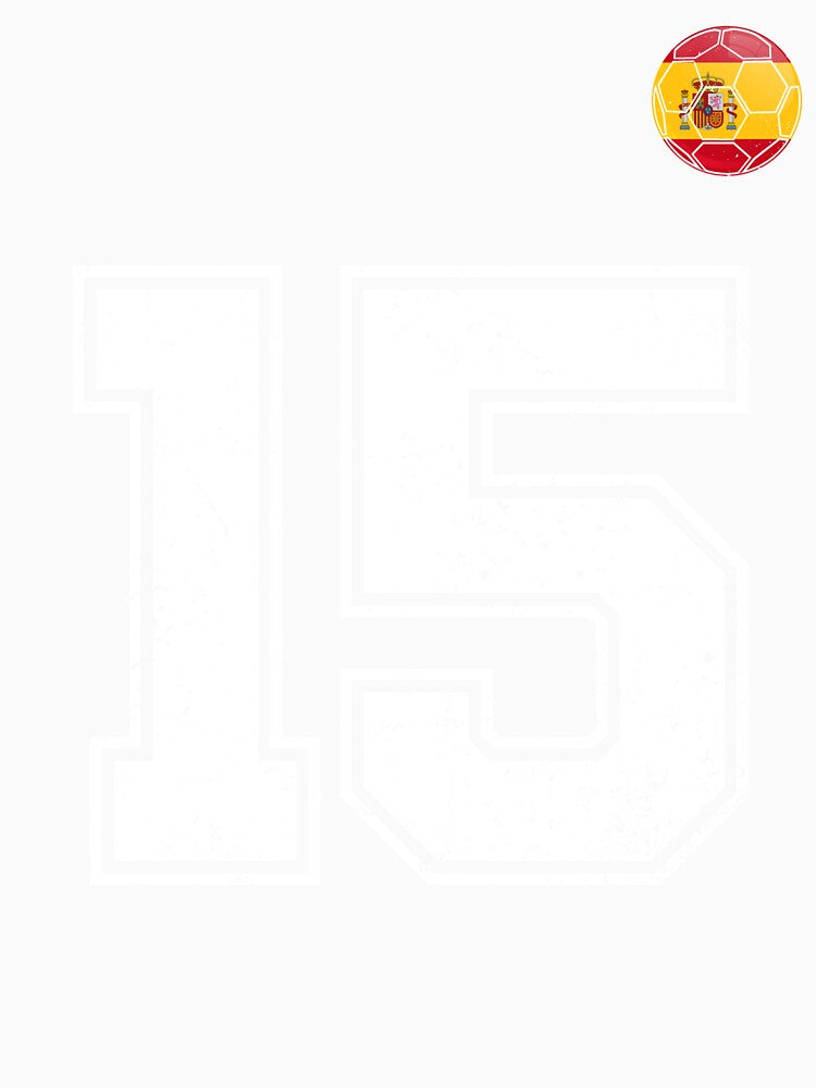 Spain Soccer Number 15 Vintage Sports Fan by KristenosNehk
