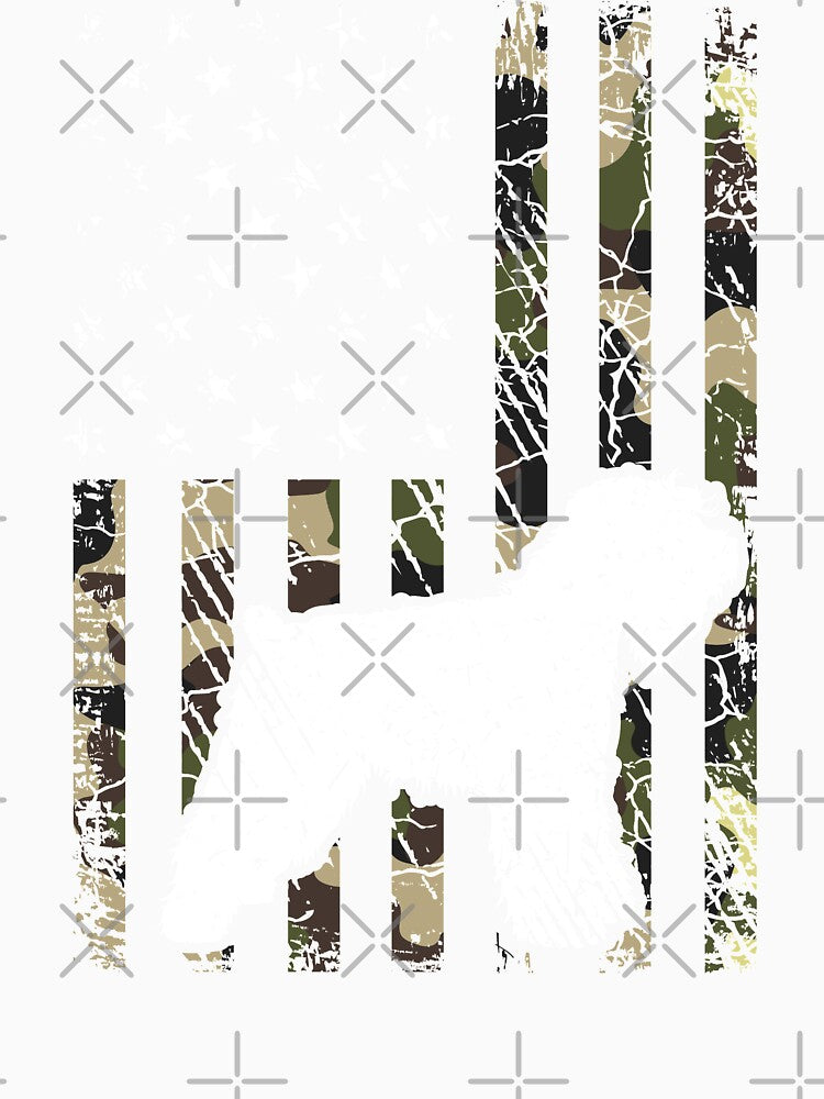 Soft Coated Wheaten Terrier Camouflage USA Flag by rafaeltto