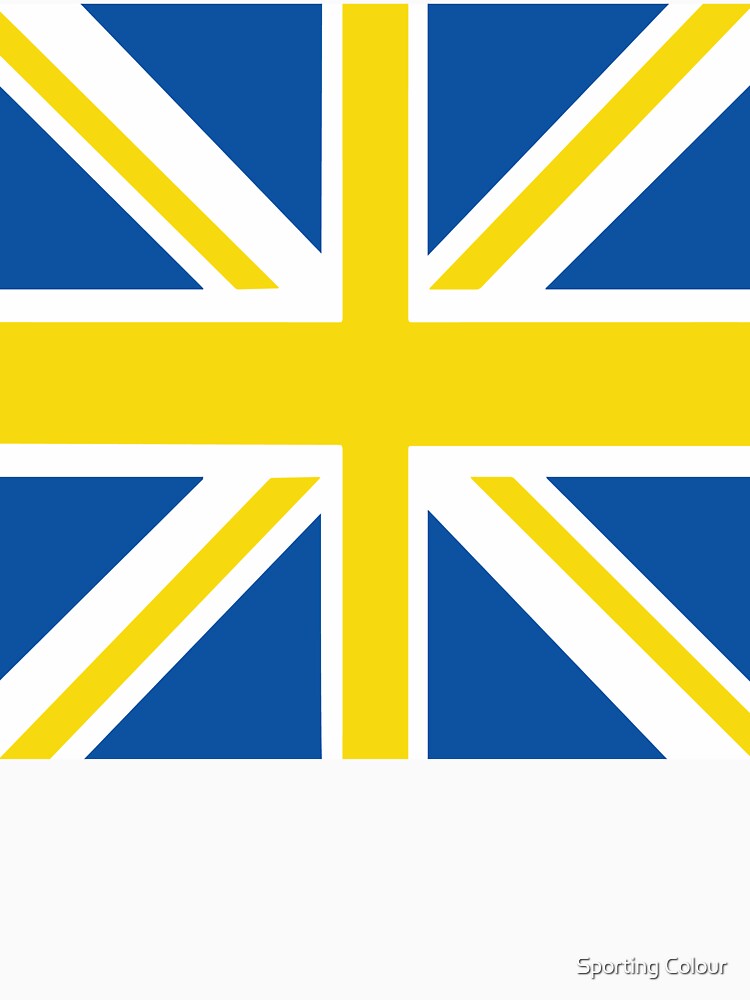 Leeds Blue White Yellow Union Jack Flag by Sporting Colour