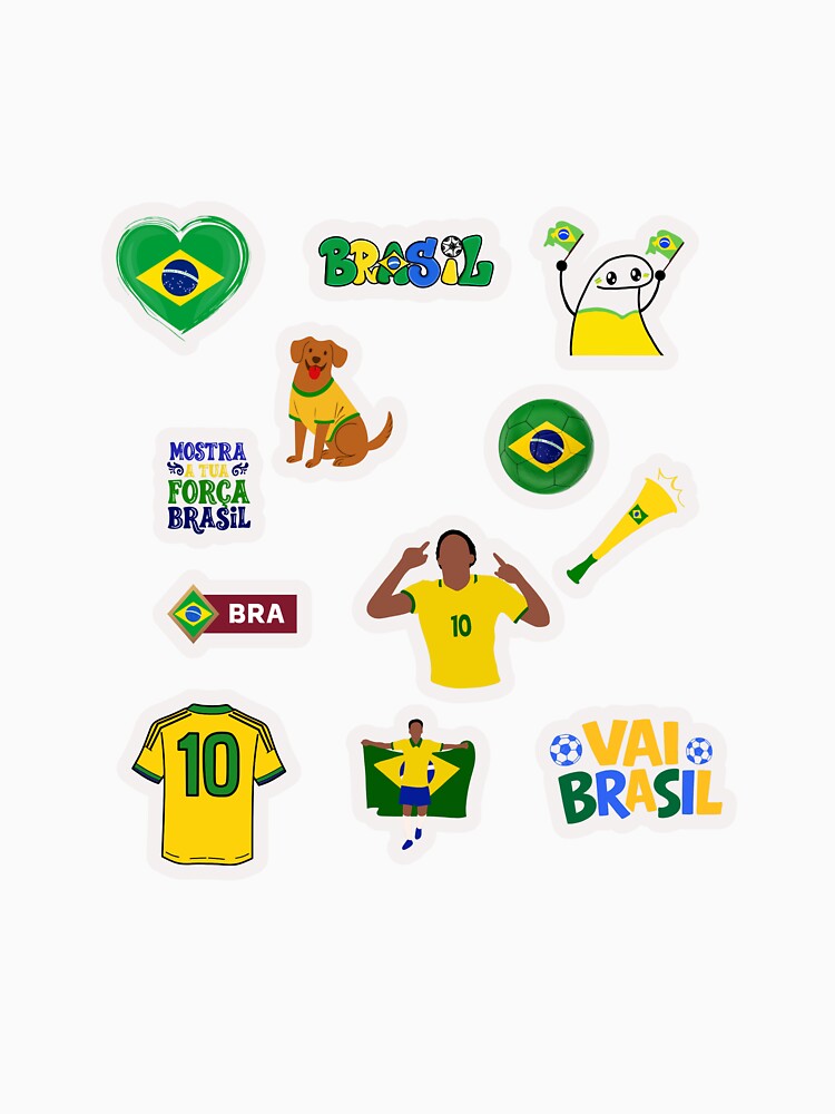 Brasil Soccer Fan Support Sticker Sheet by KAWAII STUDIO NB