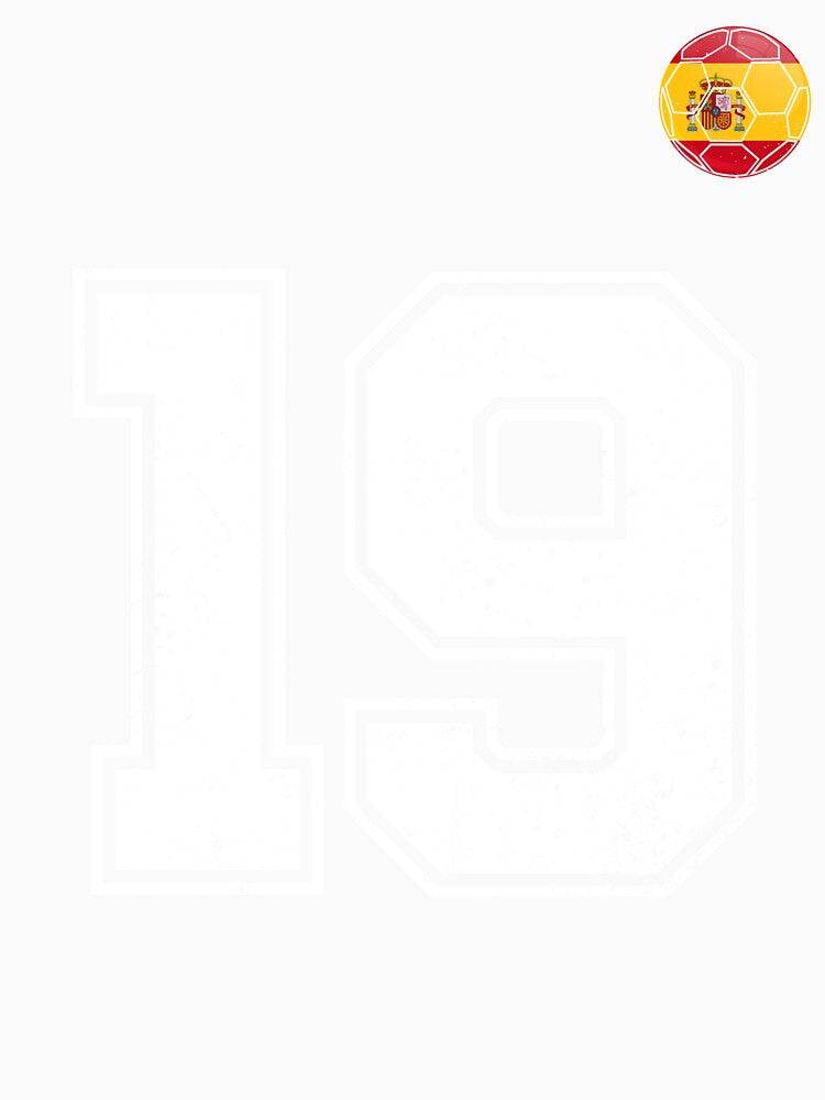 Spain Soccer Number 19 Vintage Sports Fan by KristenosNehk