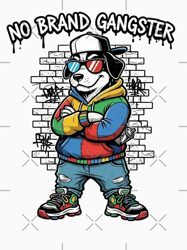 No Brand Gangster – Funny Anti-Brand Street Style Design by GiftedExplorer