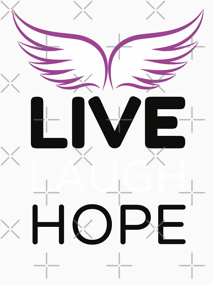 Live Laugh Hope - Short Motivational Quote | Colorful Fashion Hope Typography by Delandor