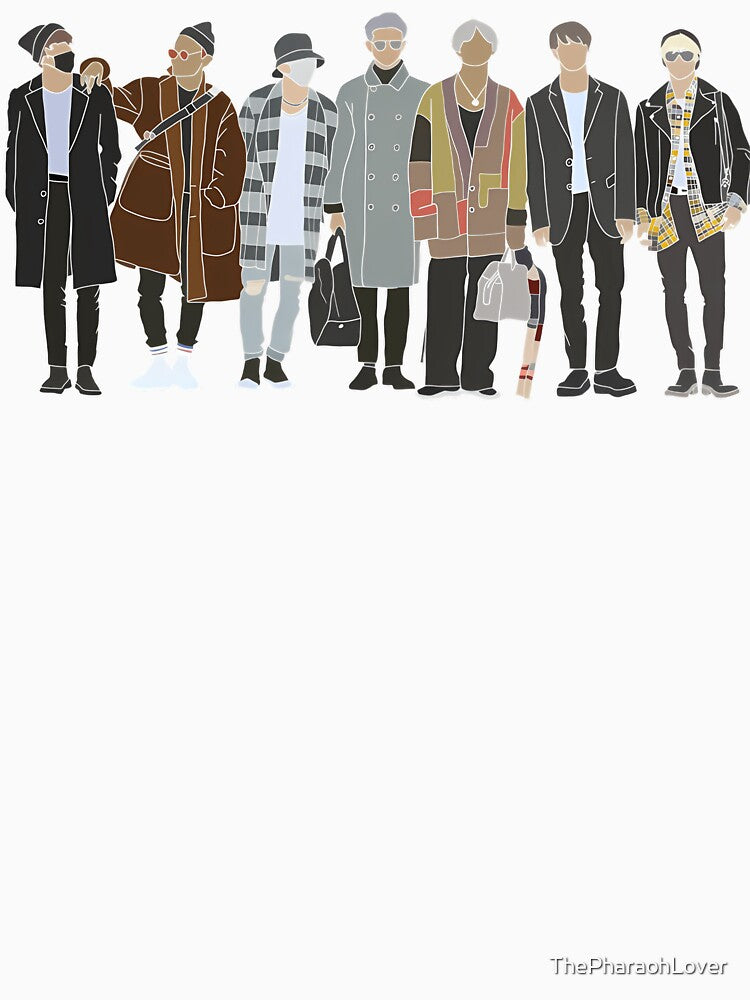 Bangtan Airport fashion, Idol street style by ThePharaohLover