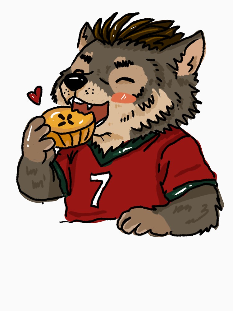 Cute Portugal Wolf Eating Pastel de Nata | Football Animal Sticker by chupichapa