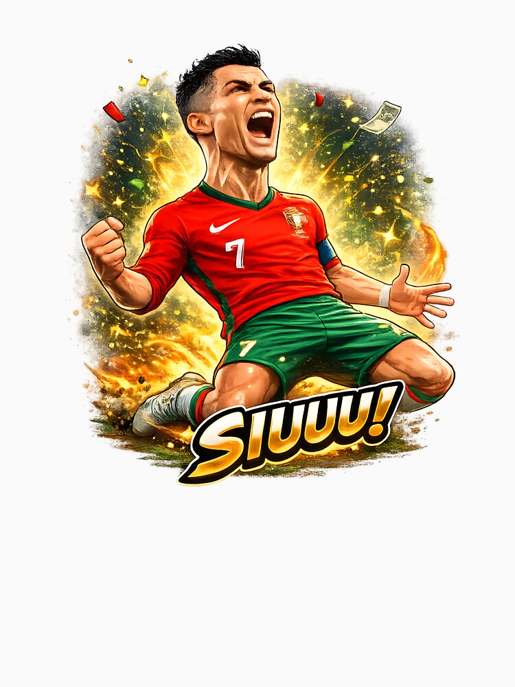 CR7 SIUUU Celebration Cartoon – Legendary Football Goal Celebration by KawaiiOrbit