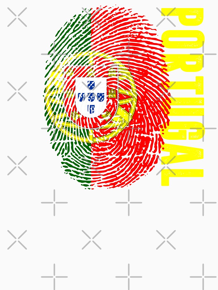 Portugal Flag Fingerprint DNA Portuguese by PartyShirts1