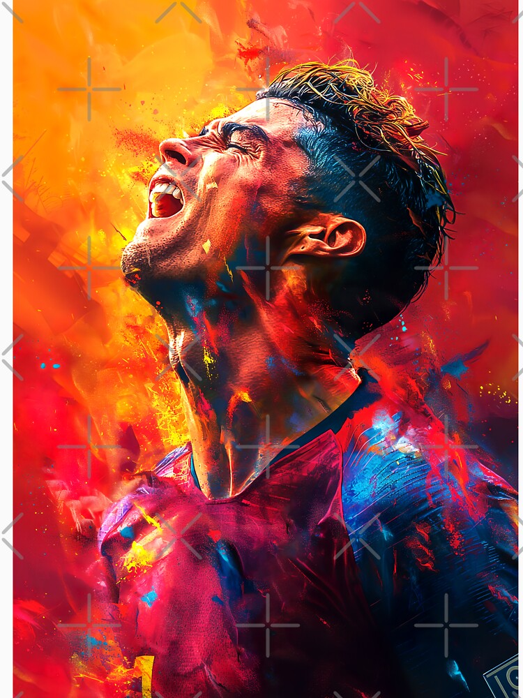 Cristiano Ronaldo Celebration Colorpainting by Tokyo Retro