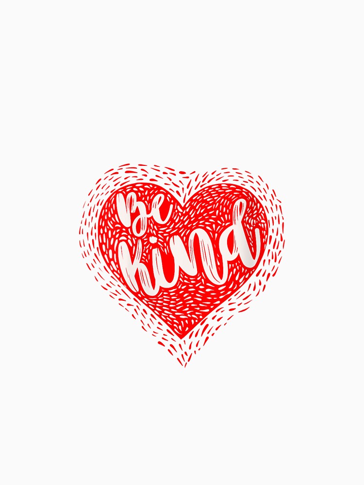Womens Be Kind Heart V neck T shirt by ekm2766